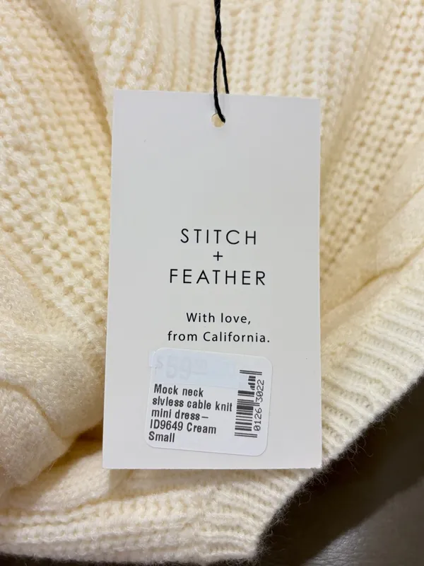 NWT Stitch and feather cable knit mini dress - Image 3