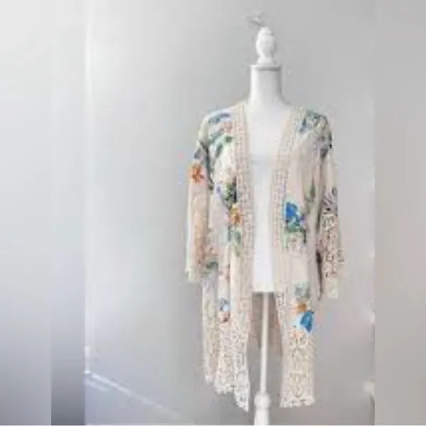 Spiaggia Dolce Floral Sheer Swim Coverup - Image 2