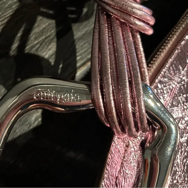 NWOT Cult Gaia Estrella metallic tote bag Cameo Pink - Image 11
