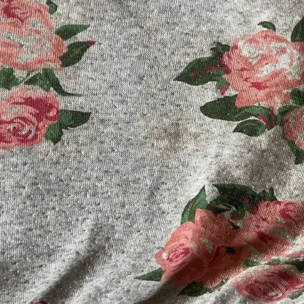 Miss Chievous Gray Pink Roses Chabby Chic Romantic SZ XL #1790 - Image 9