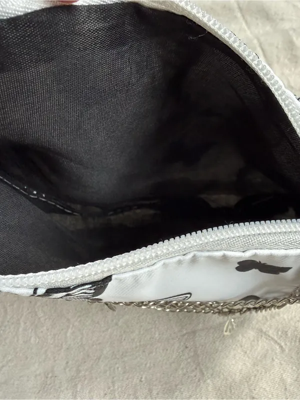 Black & White Butterfly chic purse, super cute, funky and punky - Image 3