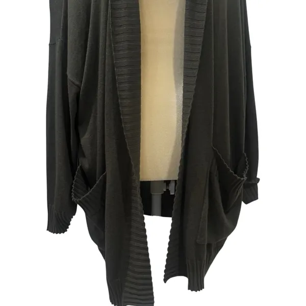 NEW Chelsea28 Green Long Sleeve‎ Cowlneck Cardigan Cashmere Blend Size XS/S - Image 4
