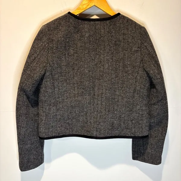 J. Crew Factory Wool Blend Herringbone Lady Jacket - size 4 - Image 4