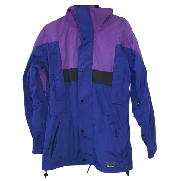L.L. Bean Sunbuster Vintage Jacket Small Retro‎ Colorblock - Image 2