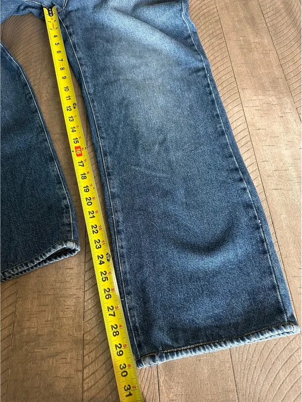 Pilcro Anthropologie High Rise Relaxed Wide Leg Jeans Women’s size 30T Tall - Image 11