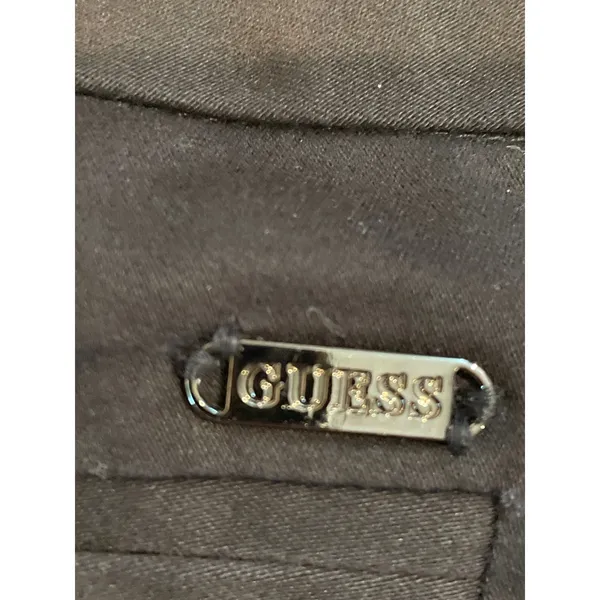 Guess Straight‑Leg Cropped Pants Size "29 Black Cotton Modern Fit - Image 11