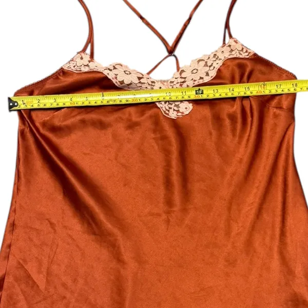 Victoria's Secret Vintage Satin Lace Nighty Slip Dress Large SEE MEASUREMENTS - Image 6