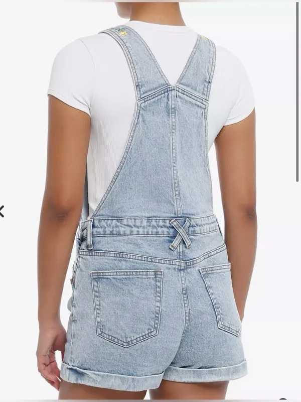 Her Universe Disney Winnie the Pooh Eeyore Denim Shortalls Overalls Small S - Image 6