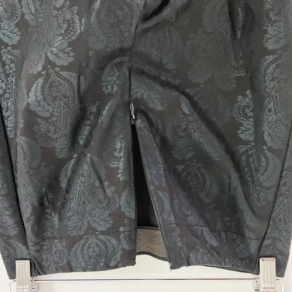 Anthropologie The Essential Skinny Pants Black Jacquard Paisley Foil Print 0 - Image 8