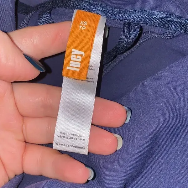 ✨Lucy Asymmetrical Zip Button Closure Yoga Jacket✨ Blue Size XS - Image 9