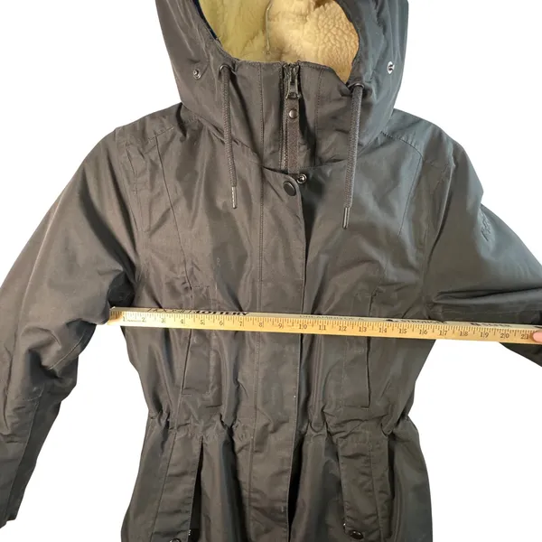 Helly Hansen Aden‎ Insulated Parka Jacket Black Primaloft Sherpa Hood Womens XS - Image 8