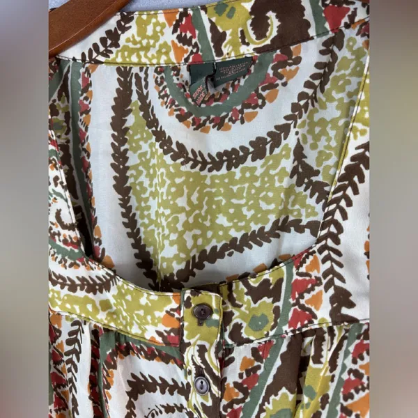 Sere Nade XL Workwear Paisley Women's Button Down Front Blouse Top - Image 3