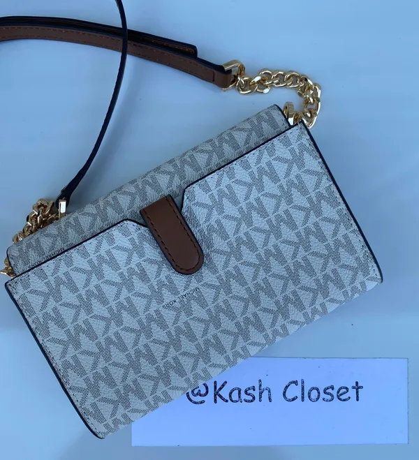 Michael Kors JST MD Phone Crossbody & Clutch Vanilla - Image 7