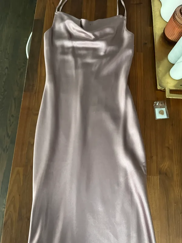 Birdy Grey Satin Midi Dress - Image 2
