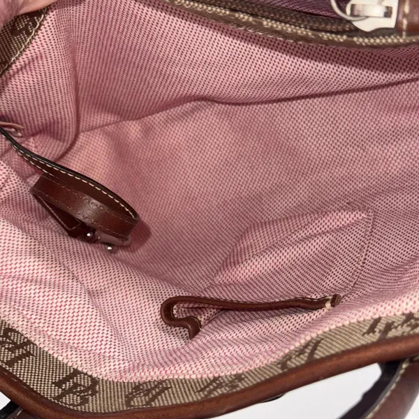Vintage Dooney & Bourke Y2K Old Money Classic Leather Canvas Satchel Bag‎ Purse - Image 15