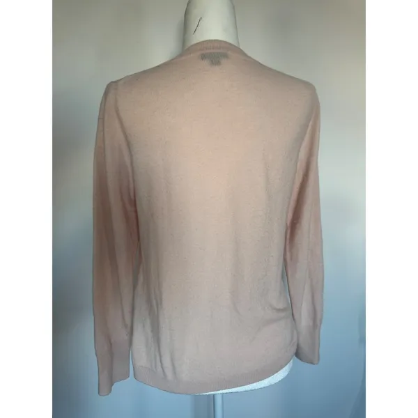 J.Crew Womens 100% Cashmere‎ Crewneck Sweater Light Pink Size M Long Sleeve Knit - Image 2