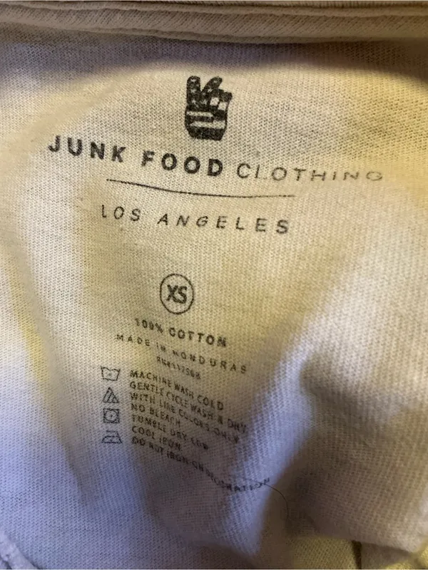 Junk Food Grateful Dead Summer Tour ’87 Tie Dye Graphic Tee XS Pastel Skull Rose - Image 2