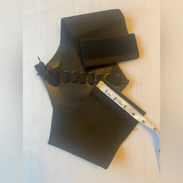 Vintage Style Lace Up Faux Leather Elastic Girdle Black Casual Wide Waistband‎ - Image 11
