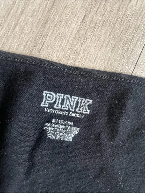 PINK Victoria's Secret Black Long-Sleeve V-Neck Bodysuit - Image 2