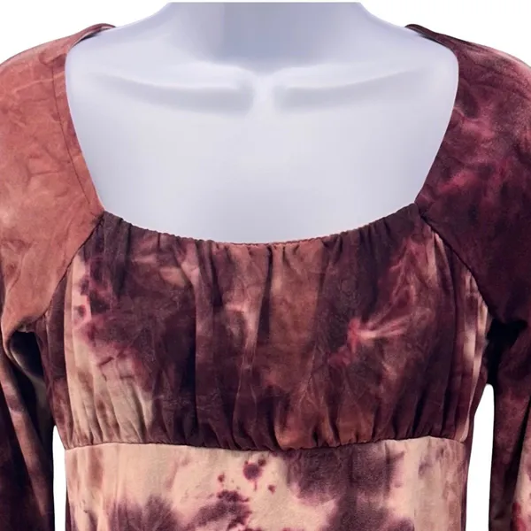 Derek Heart Baby Doll‎ Top Medium Wine - Image 3