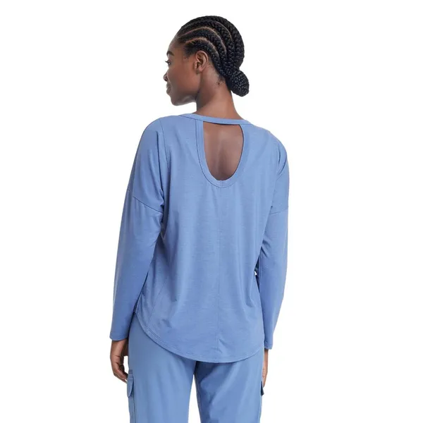NWT All In Motion Womens Leggings-Friendly Long Sleeve Top 90612561 Blue XL - Image 2