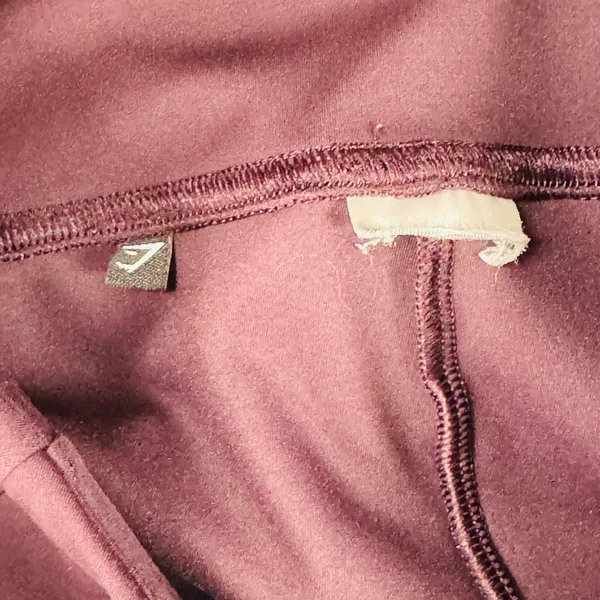 Gymshark Crossover Leggings High Waisted Athletic Purple Plum‎ Small 25" - Image 3