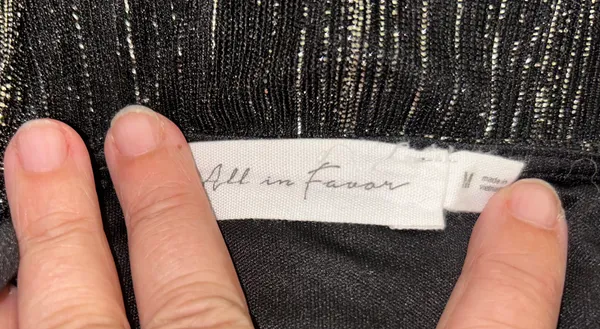 L black gold sparkle faux wrap dress - Image 8