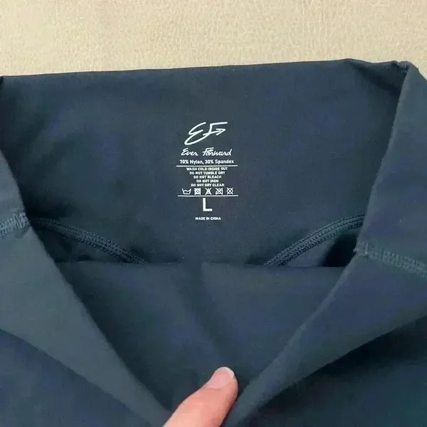Everforward Cross over leggings in teal: L - Image 5