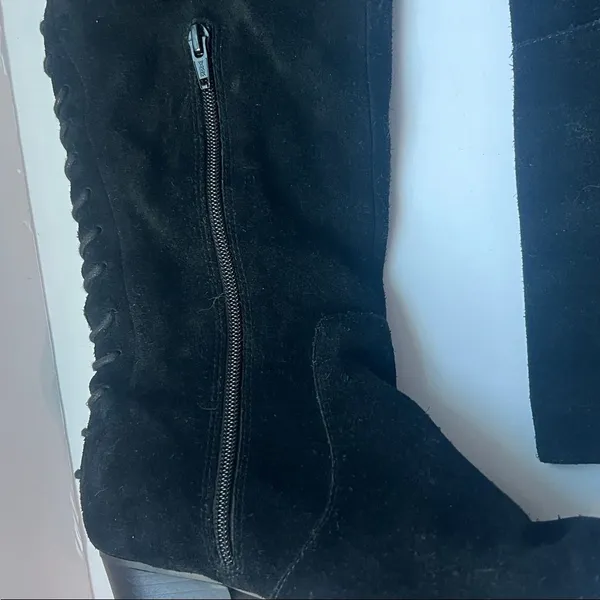 Aldo Womens Boots Black Real Suede Over The Knee Haskova Size 8.5 Pointed Toe‎ = - Image 4