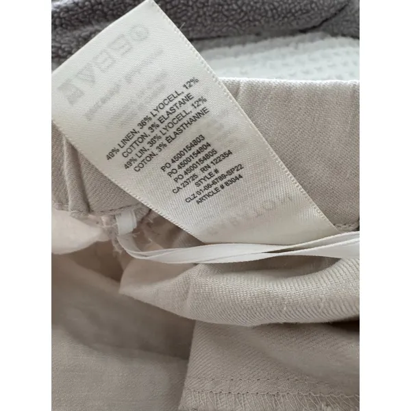 Babaton Aritzia Linen Blend Pull-On Jogger Pants Cream Size M - Image 5