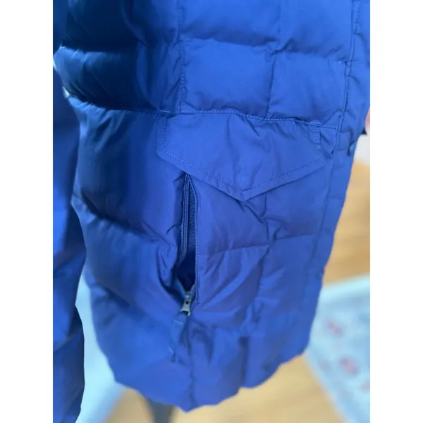 L.L.Bean Navy Down Fill Thigh Length Puffer Jacket - Image 3