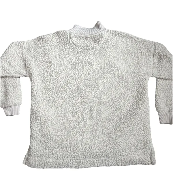 Aerie Dream Sherpa Cream Quarter‎ Zip Pullover Sweatshirt Sweater Jacket Size XS - Image 8