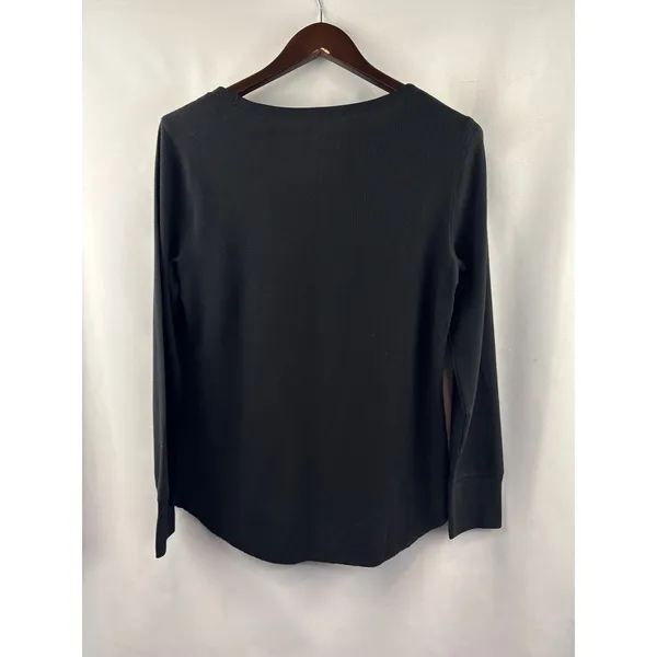 Women’s Old Navy Large Black Thermal Long Sleeve Graphic Shirt - Image 3