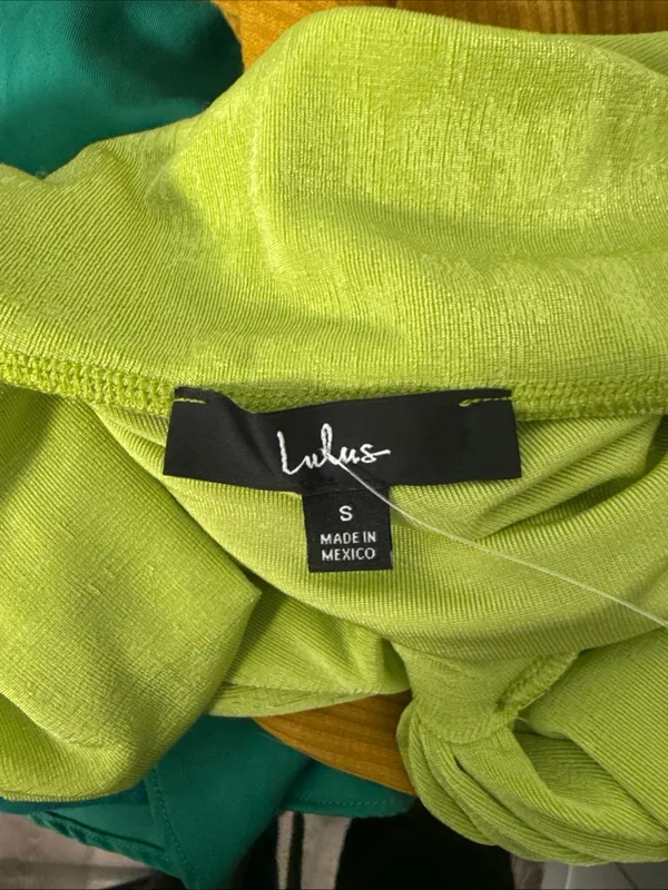 Lulu's Lime Green Twist-Knot Cowl Crop Top - Image 6