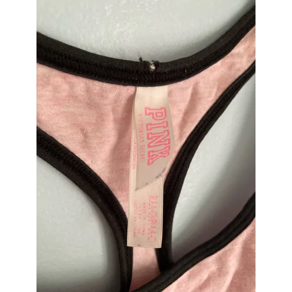 Victoria's Secret PINK Sports Bra Small Pink and Black Activewear Sportswear - Image 3
