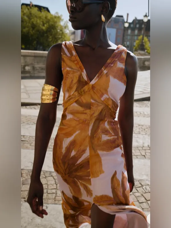 Zara multicolor midi‎ dress - Image 4