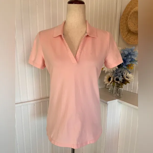 Pink Short Sleeved Polo Shirt - Image 4