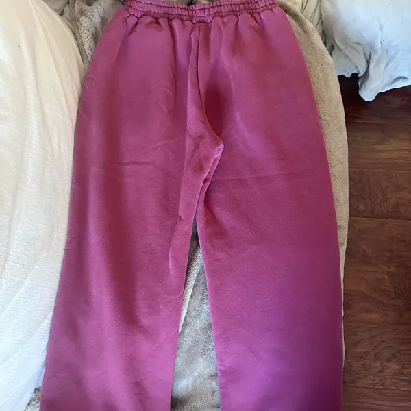 Comfrt rose pink wide leg unisex sweatpants - Image 6