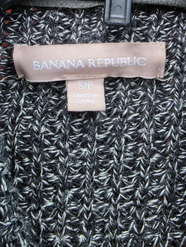 Banana Republic Tumbled Pebble Wool Blend Open Shawl Cardigan Size Small - Image 3