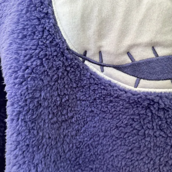 Disney Nightmare Before Christmas Fleece Long Sleeve Plush Pajama Top Purple M - Image 10