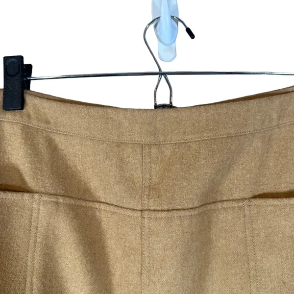 Vineyard Vines Beige Wool Blend Lined Mini Skirt With Pockets Women Sz 8 - Image 5