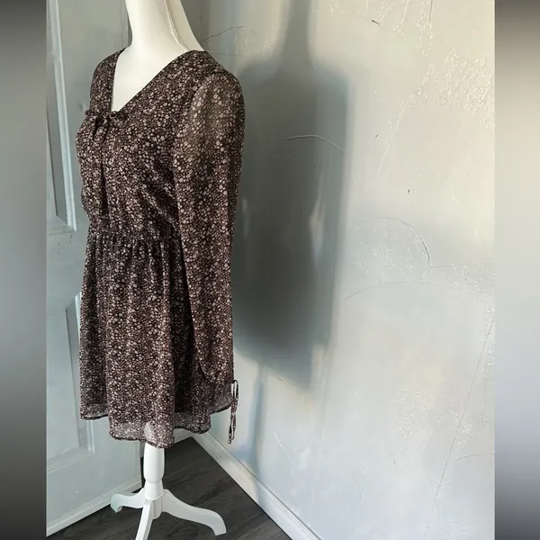 Maurices Pink and Brown Mini Dress - Image 3