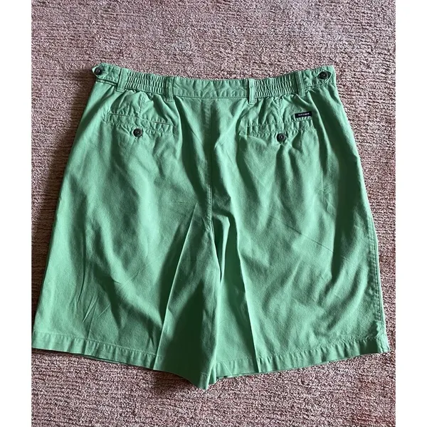 Vintage Ivy Crew Women’s High-Rise Pleated Green Shorts Bermuda Size 36 - Image 7