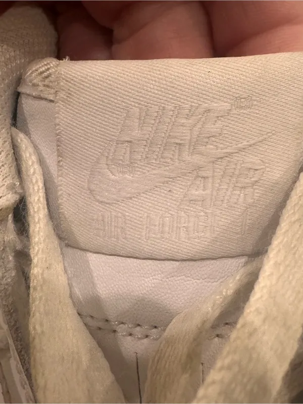 Nike Air Force‎ 1 Low Triple White Sneakers Youth 7Y Women's 8.5 - Image 8
