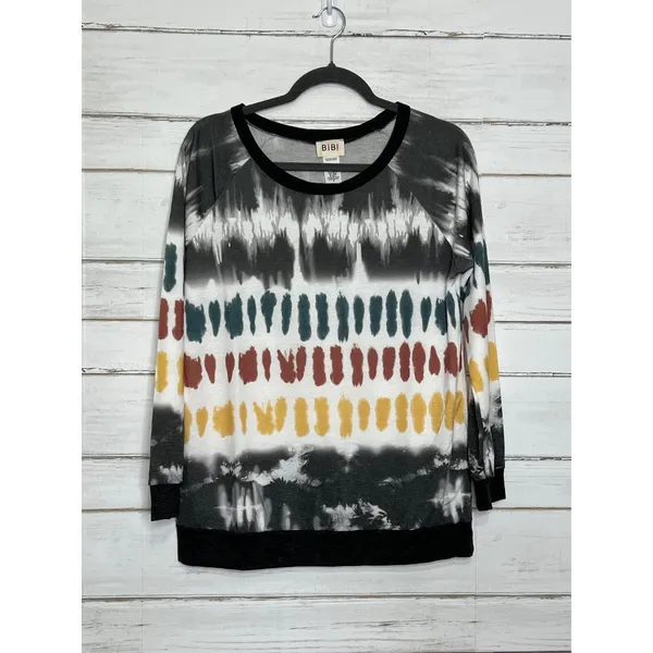 BIBI Tie Dye Lounge Set Women Small Jogger Pants Matching Top Boho Casual Set - Image 2