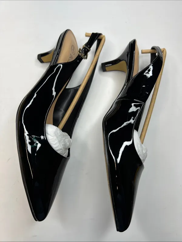EXTRA WIDE Bella Vita Scarlett II Kitten-Heel Slingback Pumps 9.5WW - Image 8