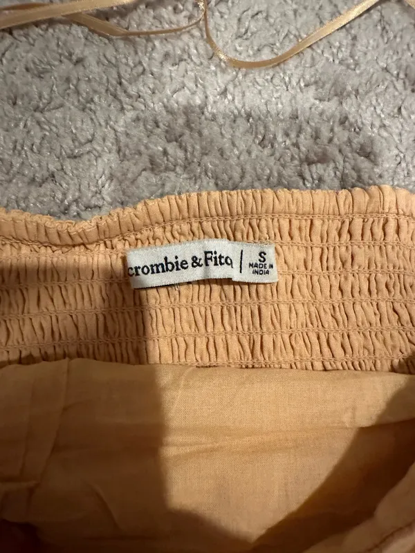 Abercrombie Orange strapless top - Image 3