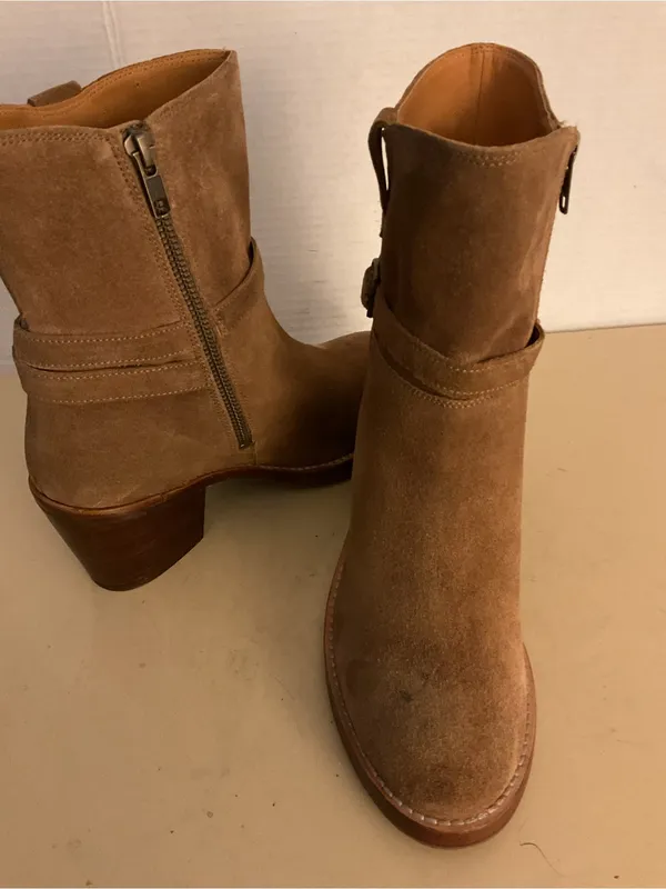 Frye Women's Suede Chelsea Heeled Boots US 6.5 - Image 9
