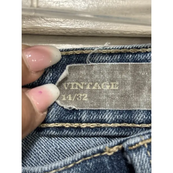 Nine‎ West Vintage Coll. Denim Capris Missy Light Mid Rise Size 14 Wide Leg - Image 3