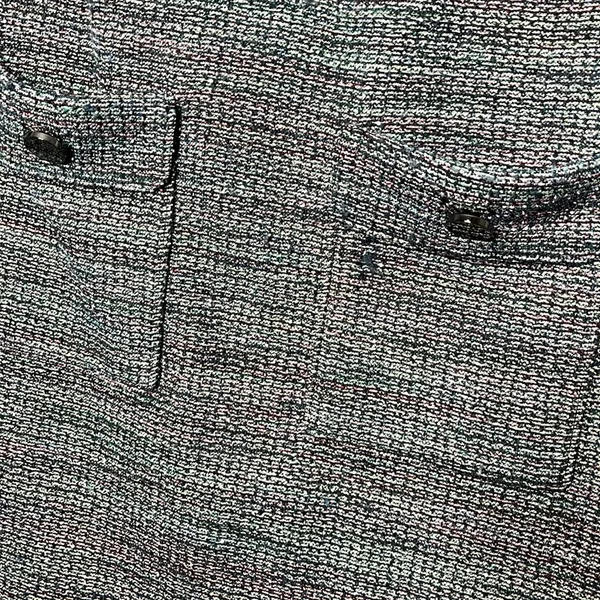 LOFT Blue Multi Tweed Sheath Dress Short Sleeve Pockets Size 0 - Image 5